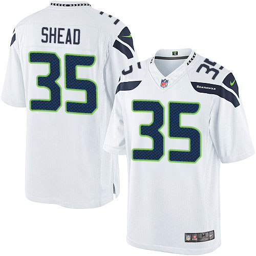 Youth Elite DeShawn Shead Nike Jersey White Road - #35 NFL Seattle Seahawks